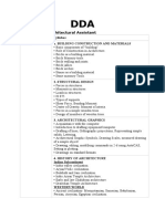 Post Code-8: Architectural Assistant: Parts Syllabus Part-1 1. Building Construction and Materials