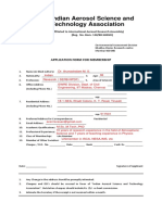 Indian Aerosol Science and Technology Association: Application Form For Membership