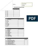 Candidate Answer Sheet: Candidate Name: Jorge Sánchez Test Number: 5C