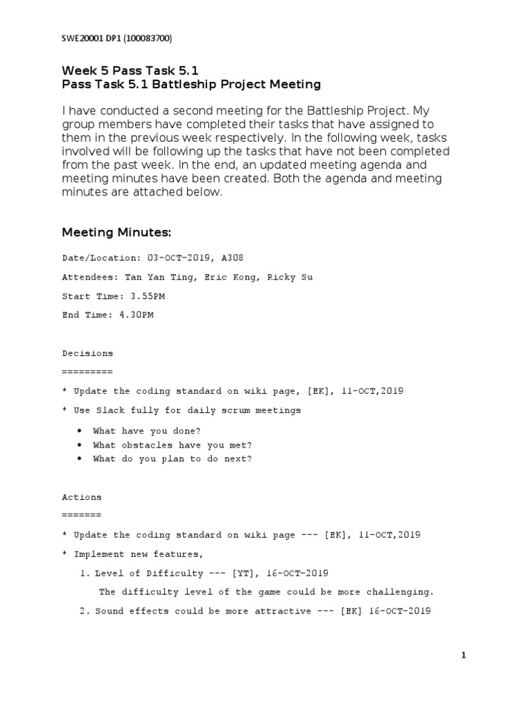 Week 6 Pass Task 5.1 | PDF | Computing | Software
