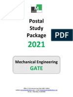 GATE Mechanical Engineering Postal Study Package Checklist PDF