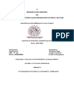 A Dissertation Report ON Consumer Oriented Sales Promotion in FMCG Sector