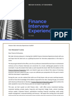 Finance Interview