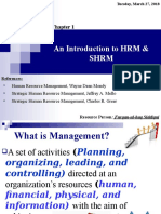 An Introduction To HRM SHRM