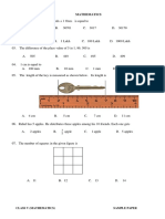 Mathematics: Class V (Mathematics) Sample Paper