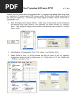 One Proportion Z-Tests in SPSS