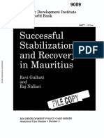 Successful Stabilization and Recovery in Mauritius