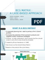 The BCG Matrix: A Case-Based Approach: Riddhi Agarwal - 18123 TANYA - 18170 Vanyaa Kansal - 18182