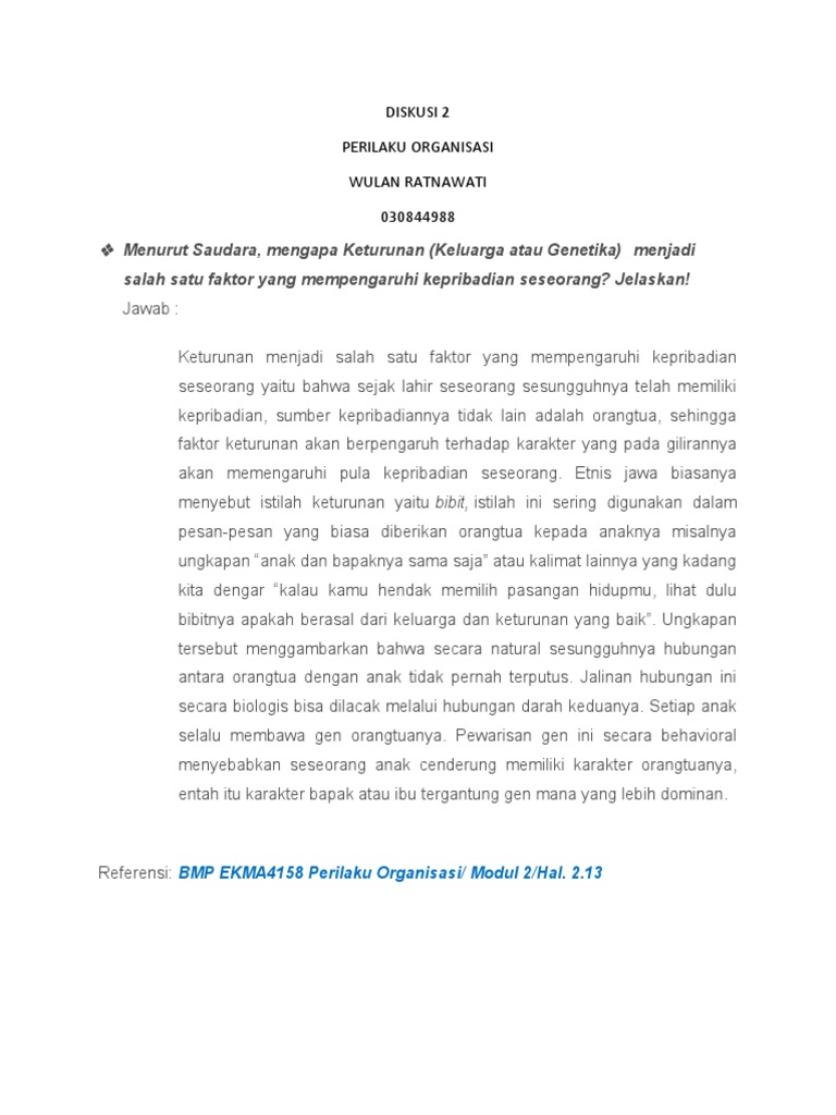 Diskusi 2 Perilaku Organisasi