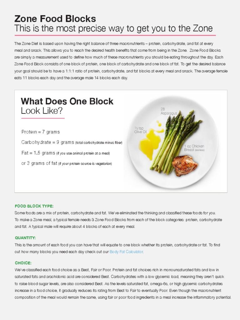 Zone Food Blocks: This Is The Most Precise Way To Get You To The Zone ...