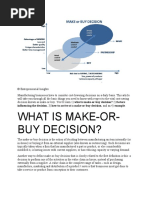 What Is Make-Or-Buy Decision?: Sa Ve