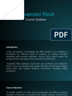 Advanced Revit Course Syllabus