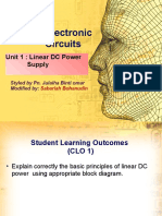 EE301: Electronic Circuits: Unit 1: Linear DC Power Supply