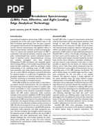 Laser-Induced Breakdown Spectroscopy (LIBS) : Fast, Effective, and Agile Leading Edge Analytical Technology