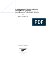 Human Resource Management Practices in Selected Ethiopian Private Companies: A Study To Increase Employee Productivity in Ethiopia