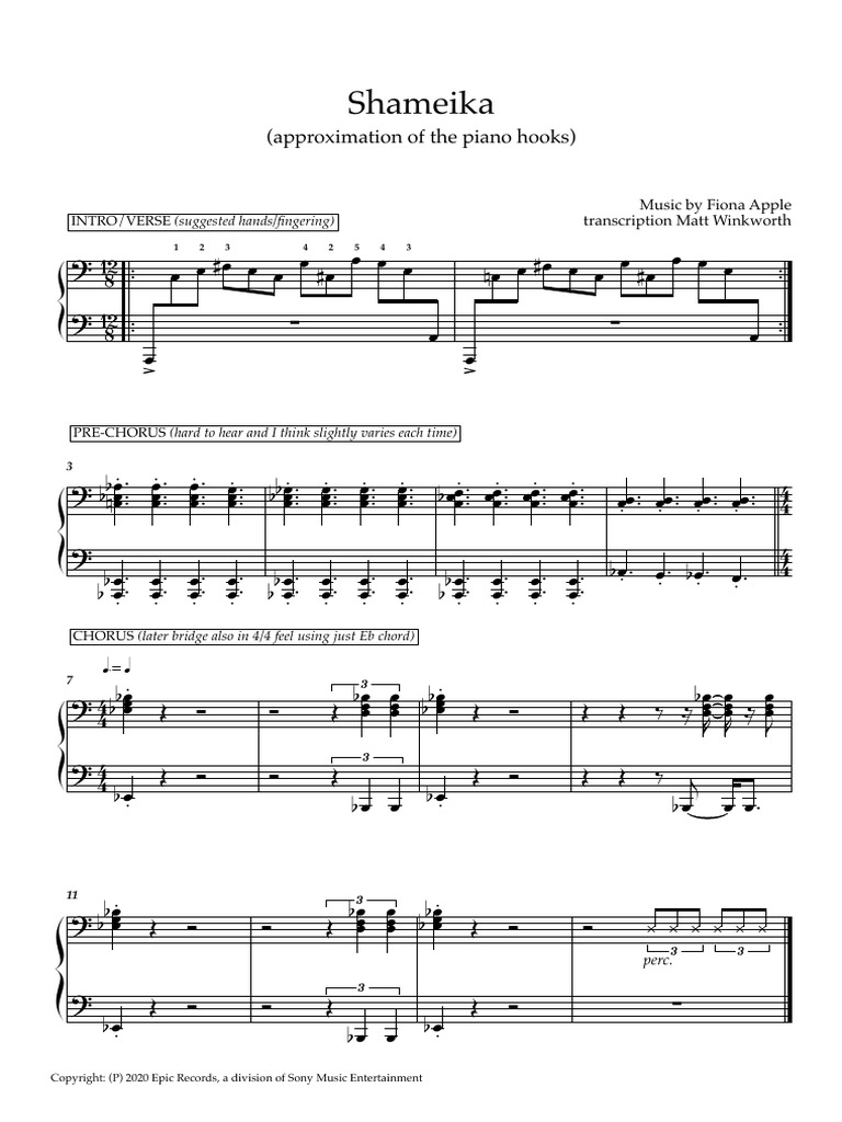 Shameika Fiona Apple Song Structure Performing Arts