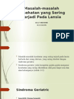 Masalah-Masalah Kesehatan Yang Sering Terjadi Pada Lansia