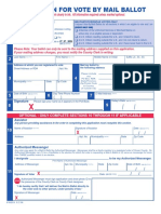 Ocean County Vote-By-Mail Ballot