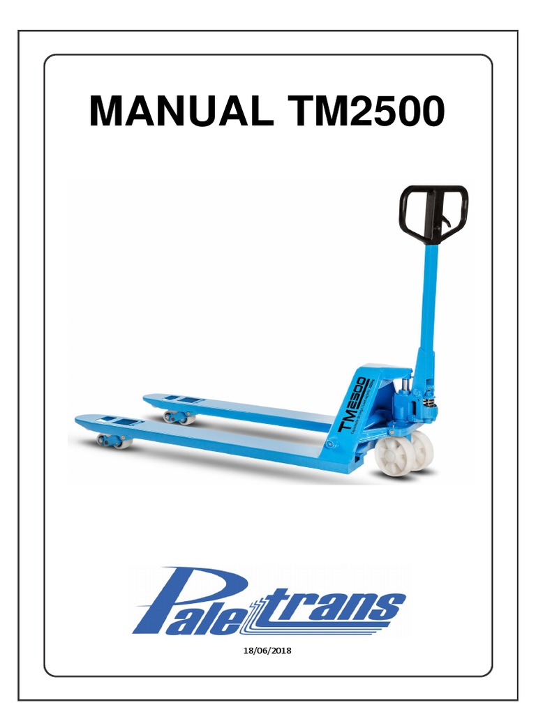 Manual do Transpalete TM2500 | PDF | Embalagem e rotulagem | Bomba