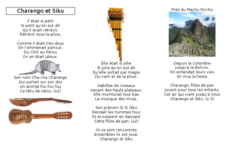 Paroles Charango Et Siku | Pdf