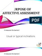 Purpose of Affective Assessment