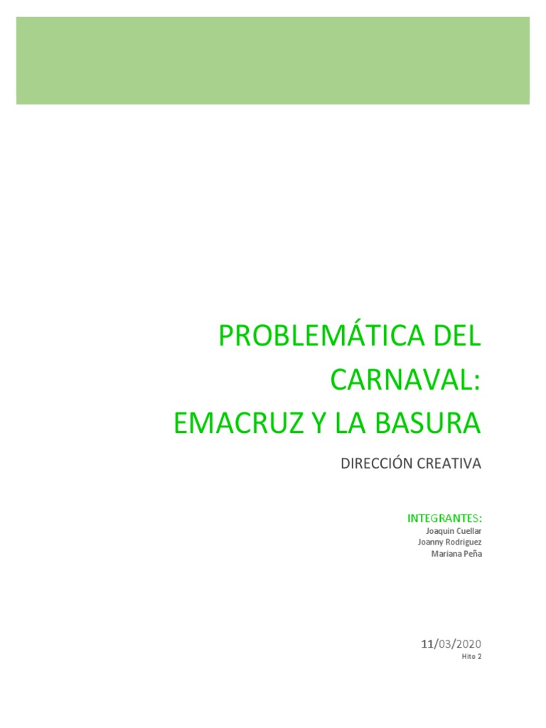 Emacruz y la Gestión de Residuos en Carnaval | PDF | Carnaval | Residuos