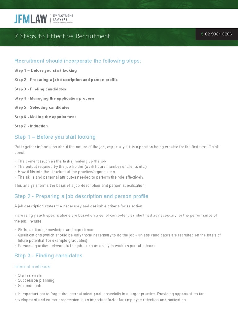 7 Steps to Effective Recruitment Process | PDF | Résumé | Recruitment