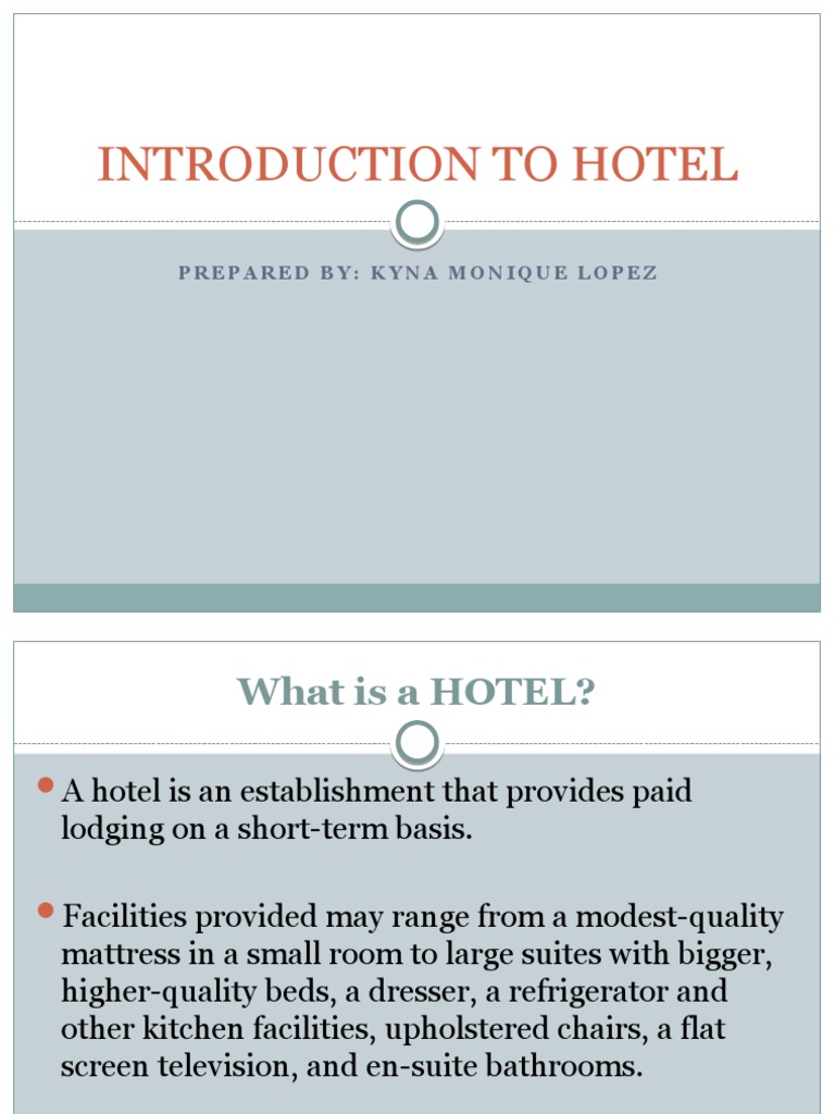 Understanding Hotel Types and Services | PDF | Hospitality Industry | Hotel