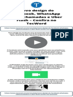 Novo Design Do Facebook, WhatsApp Videochamadas e Uber Flash - Confira No TecWord