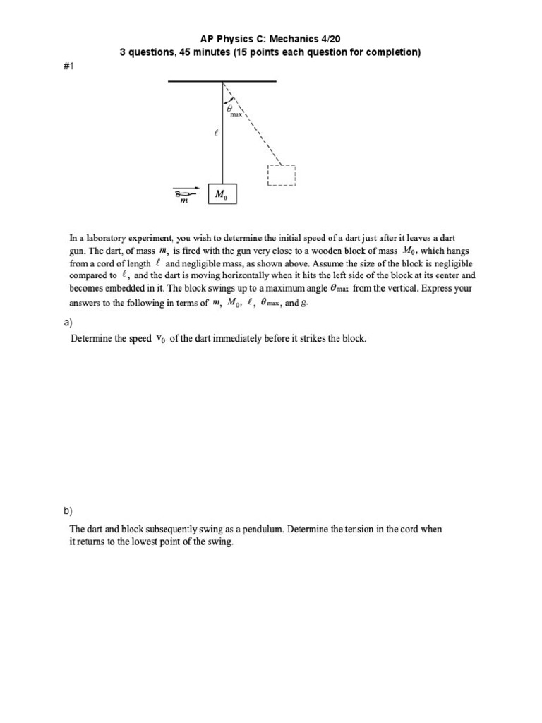 Ap Physics Mechanics 2025 Frqs Shara Delphine
