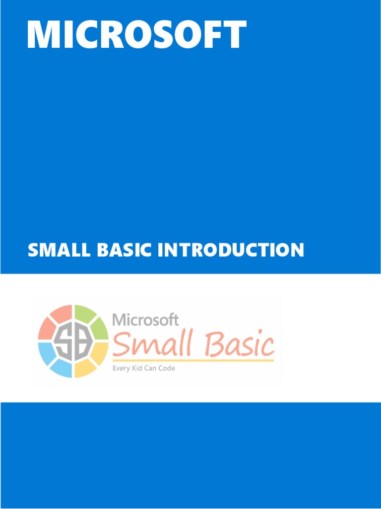 Small Basic: Hello World Tutorial | PDF | Basic | Computer Programming