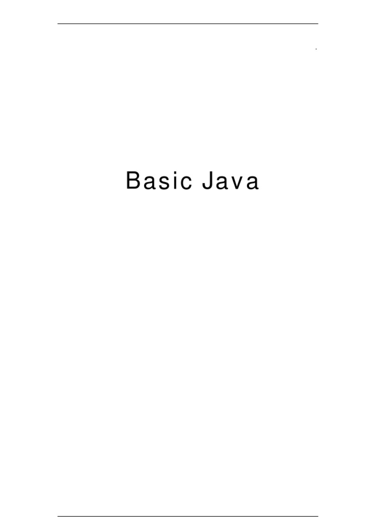 Basic Java | PDF | Computers