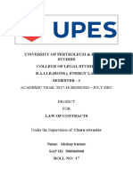 University of Pertroleum & Energy Studies College of Legal Studies B.A.Llb. (Hons.), Energy Law Semester - I