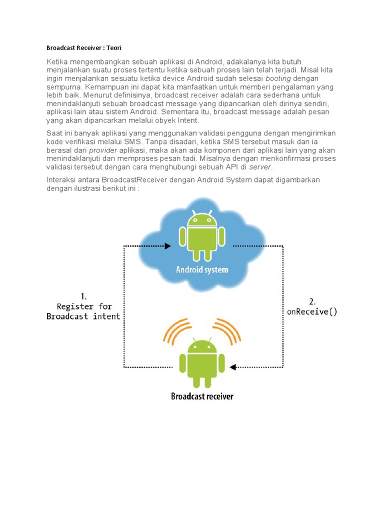 Implementasi Broadcast Receiver SMS Android | PDF