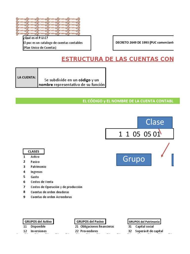 Clasificacion de Las Cuentas Contables | PDF | Hoja de balance | Pagos