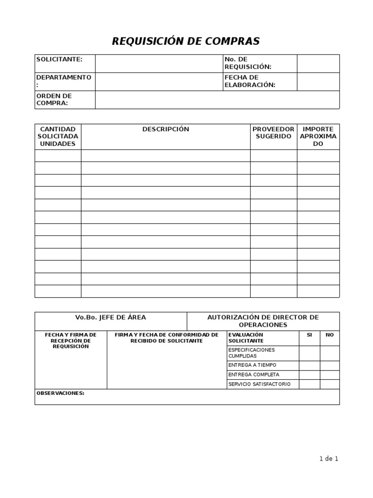 Requisición de Compras PDF