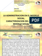 C LA ADMINISTRACION EN EL MODELO SOCIAL Caracterización Del Nuevo Modelo Social