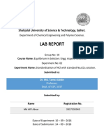 Lab Report: Shahjalal University of Science & Technology, Sylhet