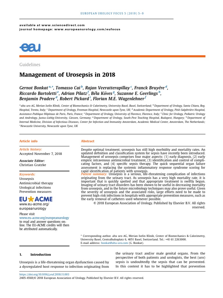 Urosepsis 2018 PDF | PDF | Sepsis | Infection