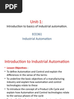 Unit-1:: Introduction To Basics of Industrial Automation