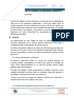 Codigo de Etica de La Carrera de Ingenieria Ambiental