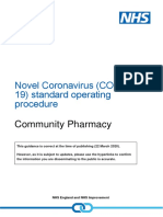Novel Coronavirus COVID 19 Standard Operating Procedure Community Pharmacy v2 Published 22 March 2020