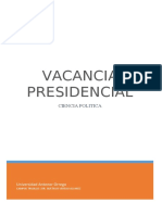Vacancia Presidencial: Causales, Procedimiento y Casos en el Perú