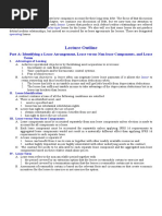 Lecture Outline: Part A: Identifying A Lease Arrangement, Lease Versus Non-Lease Components, and Lease Term