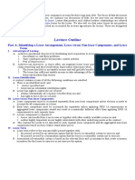 Lecture Outline: Part A: Identifying A Lease Arrangement, Lease Versus Non-Lease Components, and Lease Term