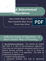 Beyond Behavioural Objectives