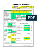 Vessel Calculation Sheet: Drafts Forward AFT Midship