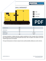 Y87 Genset Technical Datasheet: Standby Power Prime Power Frequency Rated Voltage Rated Speed