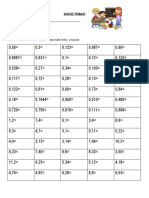 GUIA DE TRABAJO Decimal A Fraccion