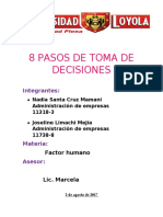 8 Pasos de Toma de Decisiones